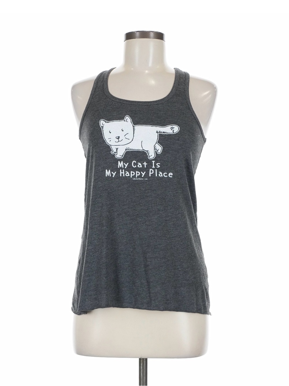 Cat Graphic Tank Top - My Cat Is My Happy Place